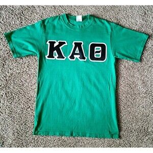 Kappa Alpha Theta T-Shirt Men's Small Green Short Sleeve